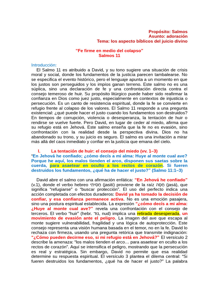 Salmo 11 | PDF | Salmos | Dios