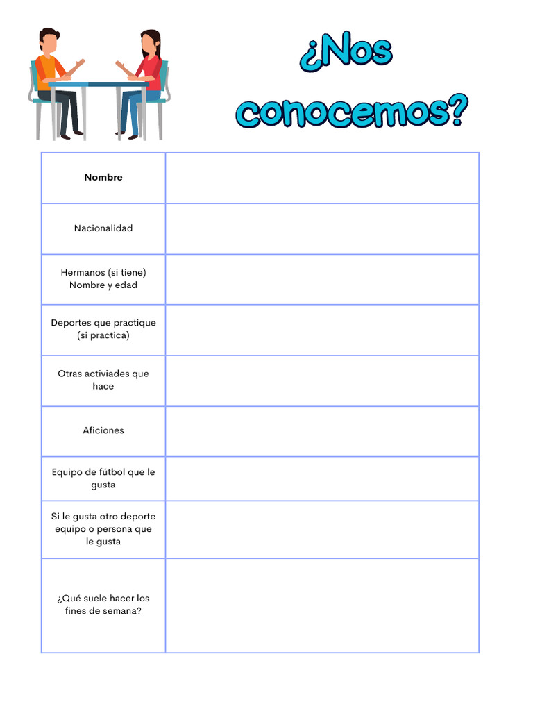 ¿Nos Conocemos 1 | PDF