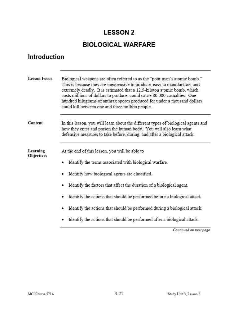Understanding Biological Warfare Basics | PDF | Biological Warfare ...