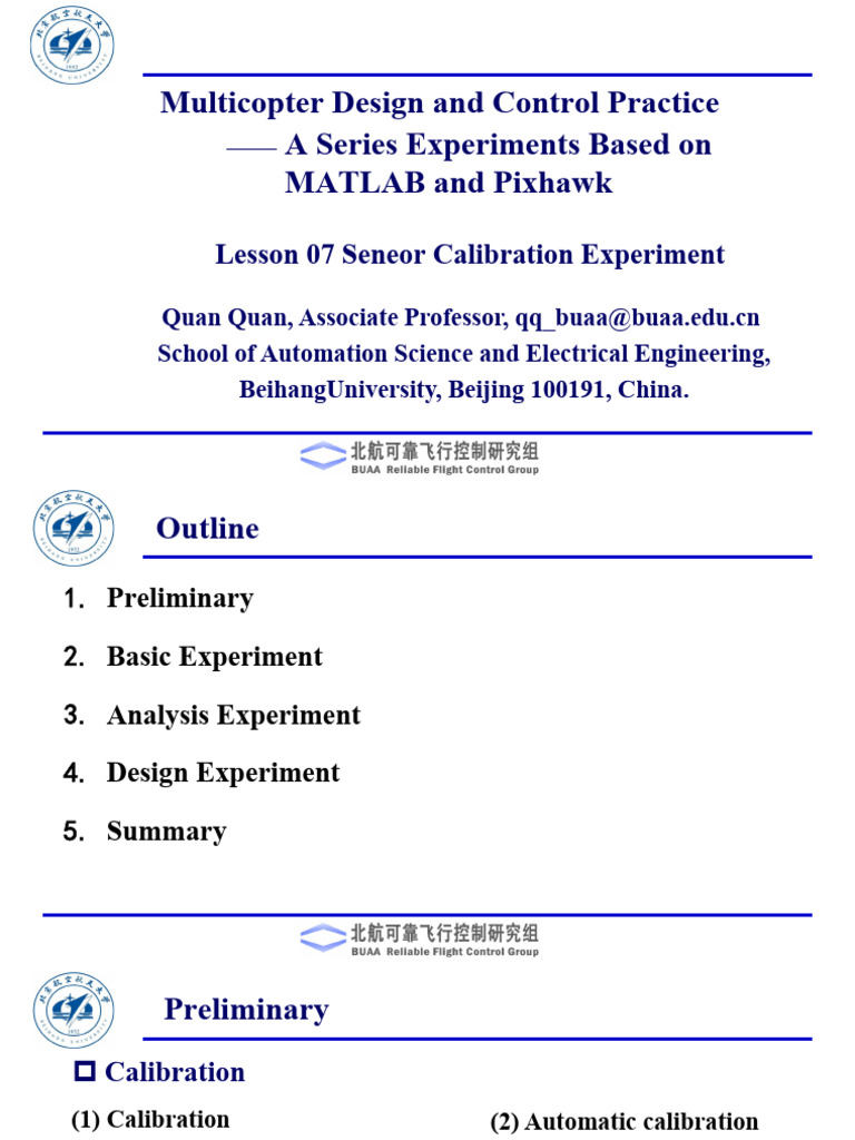 Sensor Calibration for Multicopters | PDF | Accelerometer | Calibration