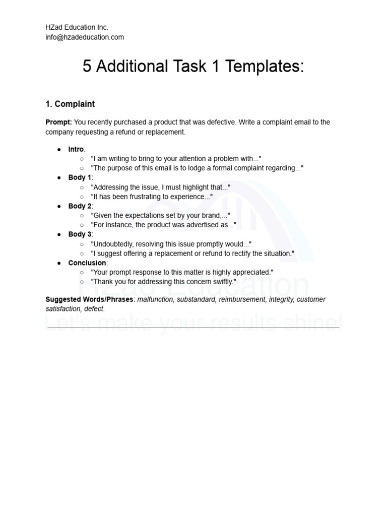 Additional Task 1 Templates | PDF | Communication | Human Communication