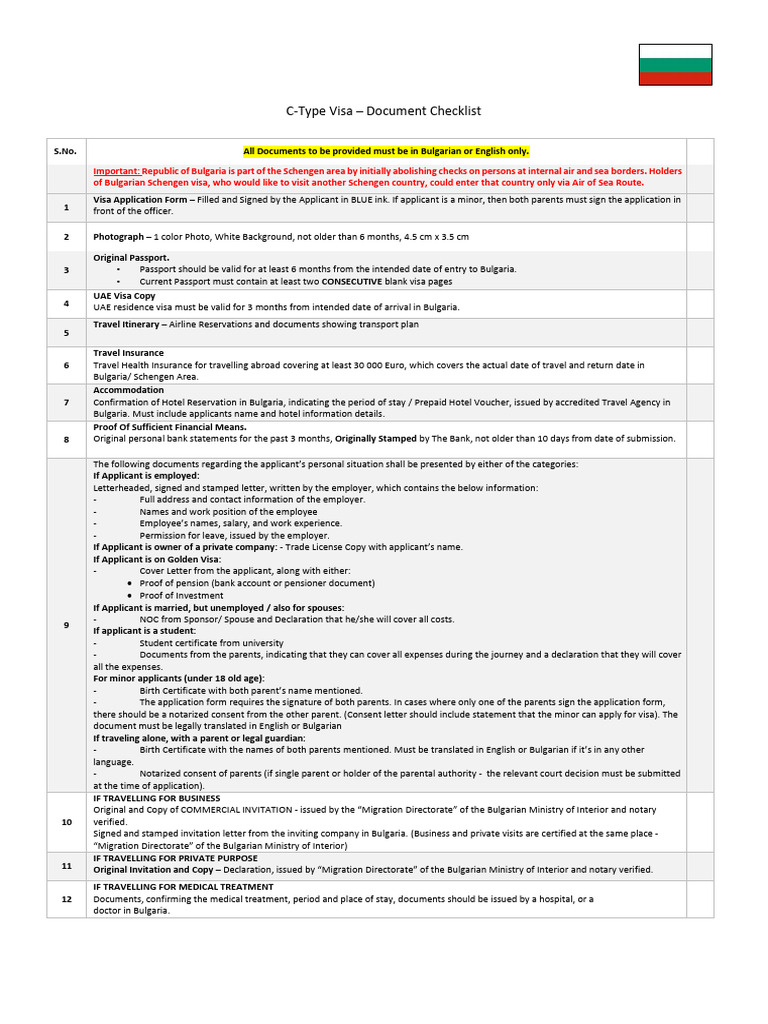 C-Type Visa Document Checklist Guide | PDF | Travel Visa | Notary Public