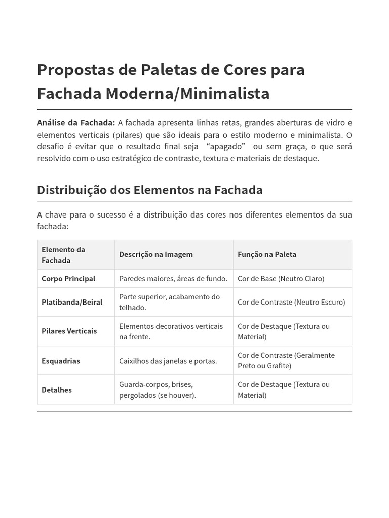 Paletas de Cores para Fachadas Modernas | PDF | Cor | Madeira