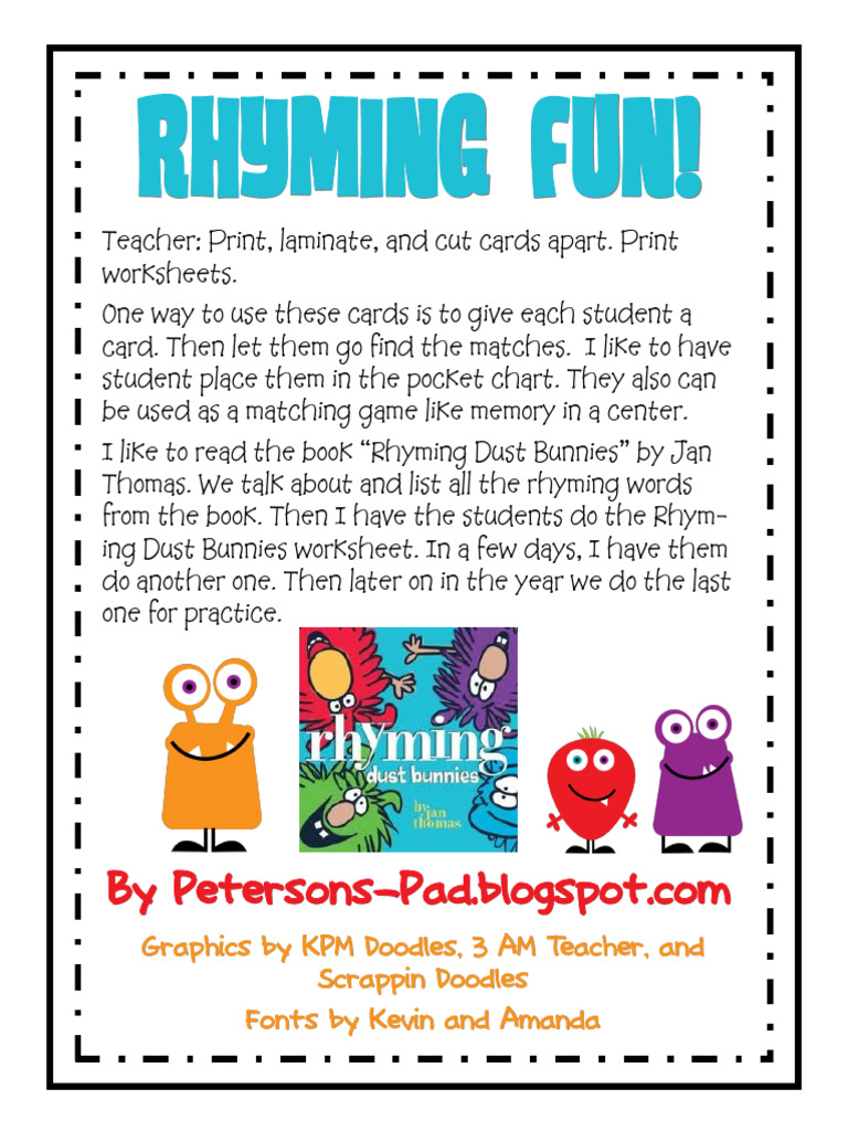 Engaging Rhyming Activities for Kids | PDF