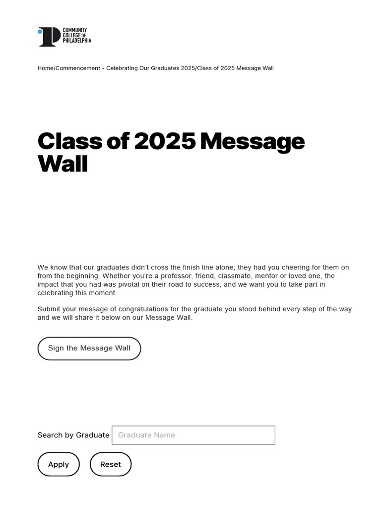 Class of 2025 Graduation Messages | PDF