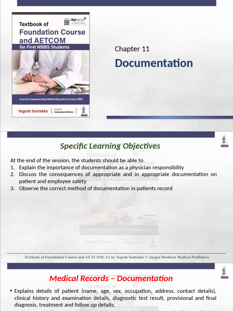 Importance of Medical Documentation | PDF | Medical Record | Electronic ...