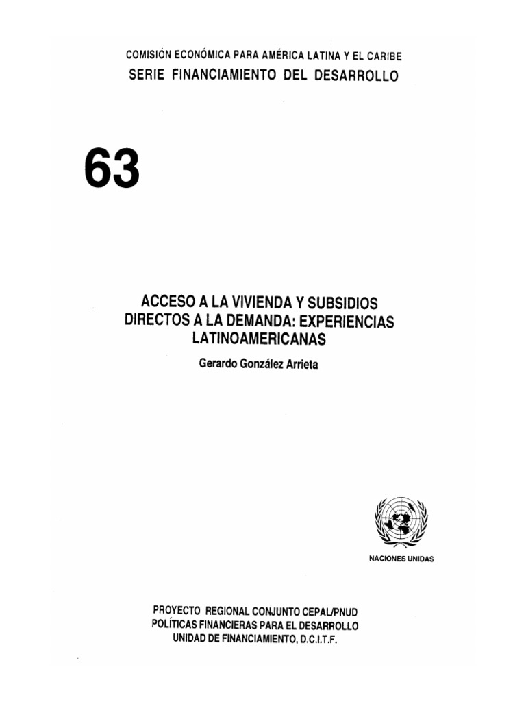 Acceso A La Vivienda y Subsidios Directos A La Demanda | PDF