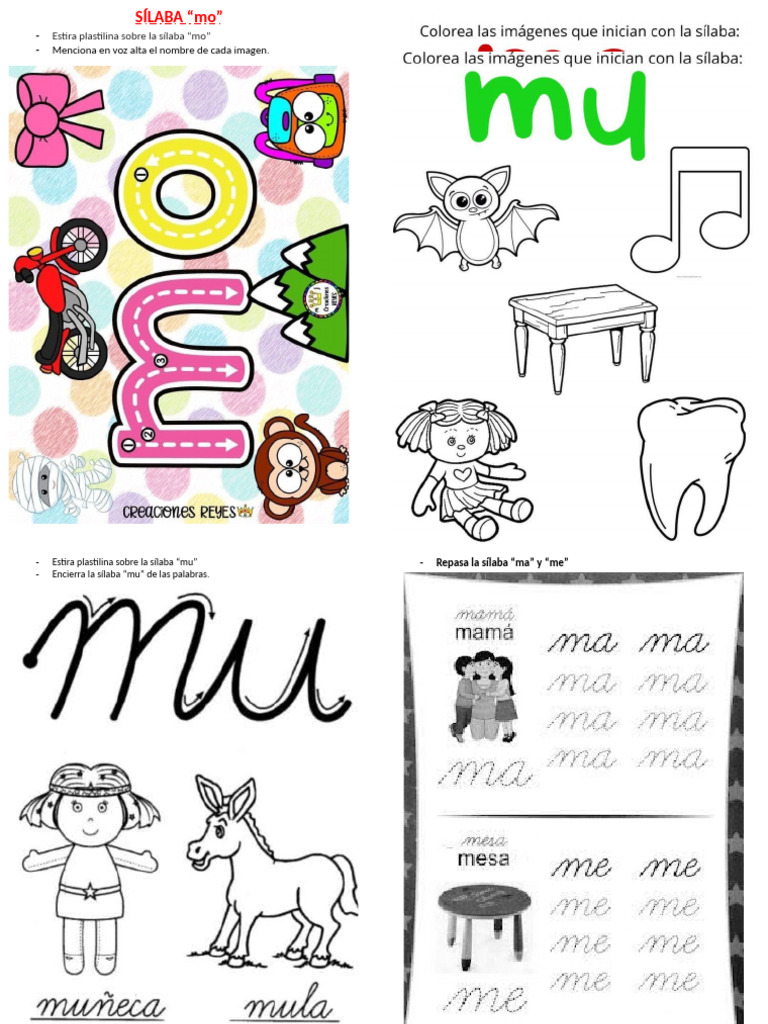 SÍLABA MO y MU | PDF