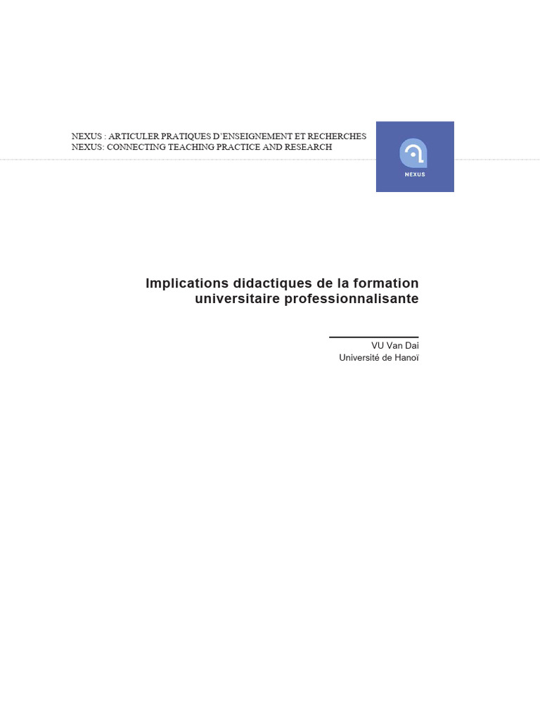 Formation universitaire et employabilité au Vietnam | PDF | Enseignants ...
