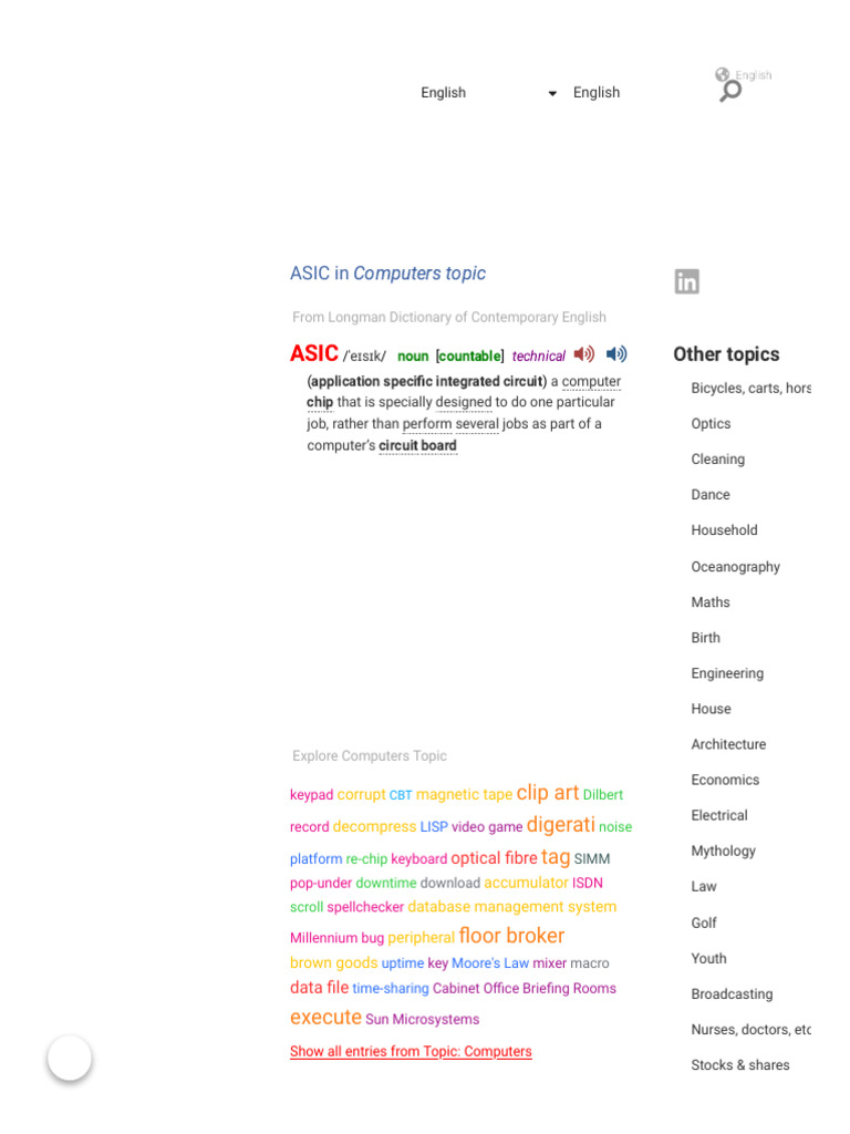 ASIC - Definition From The Computers Topic - Computers | PDF