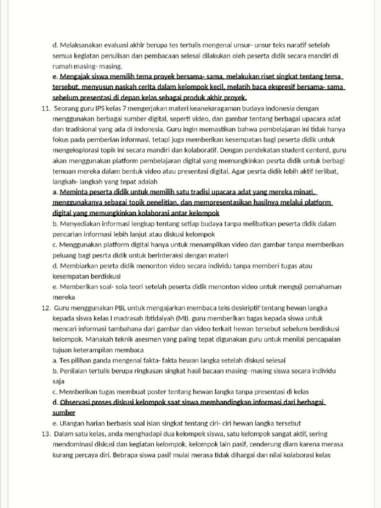 Soal PPG | PDF