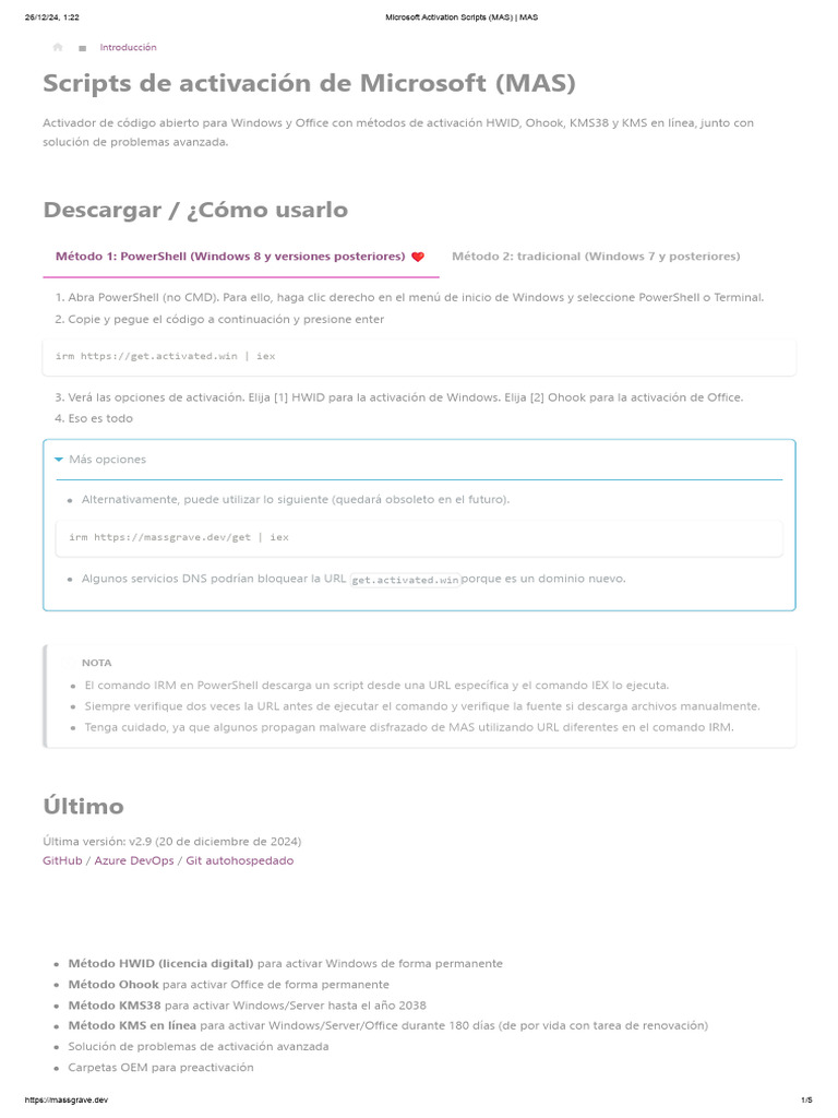 Microsoft Activation Scripts (MAS) - MAS | PDF | Microsoft Office ...