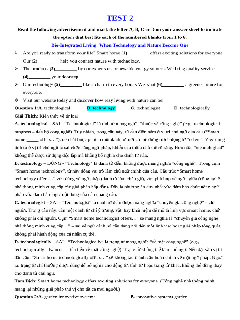 Unit 3 - Test 2 - GV | PDF