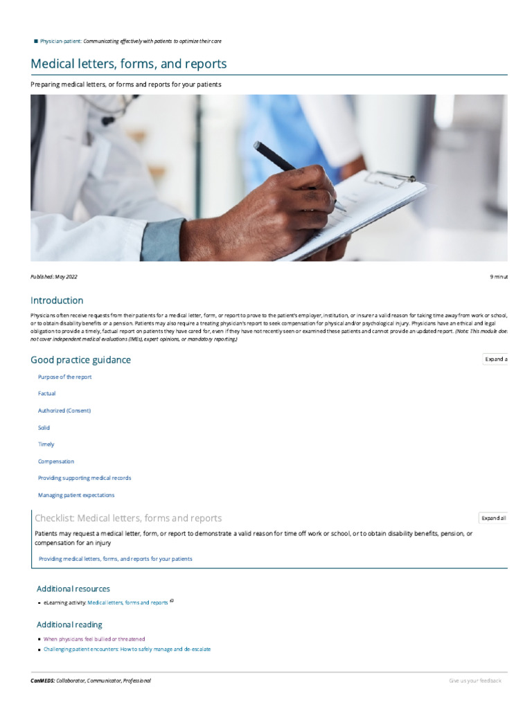 Effective Medical Letters and Reports | PDF | Physician | Informed Consent