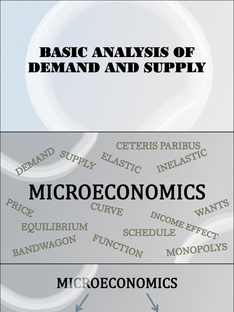 Demand and Supply Analysis in Microeconomics | PDF | Demand | Market ...
