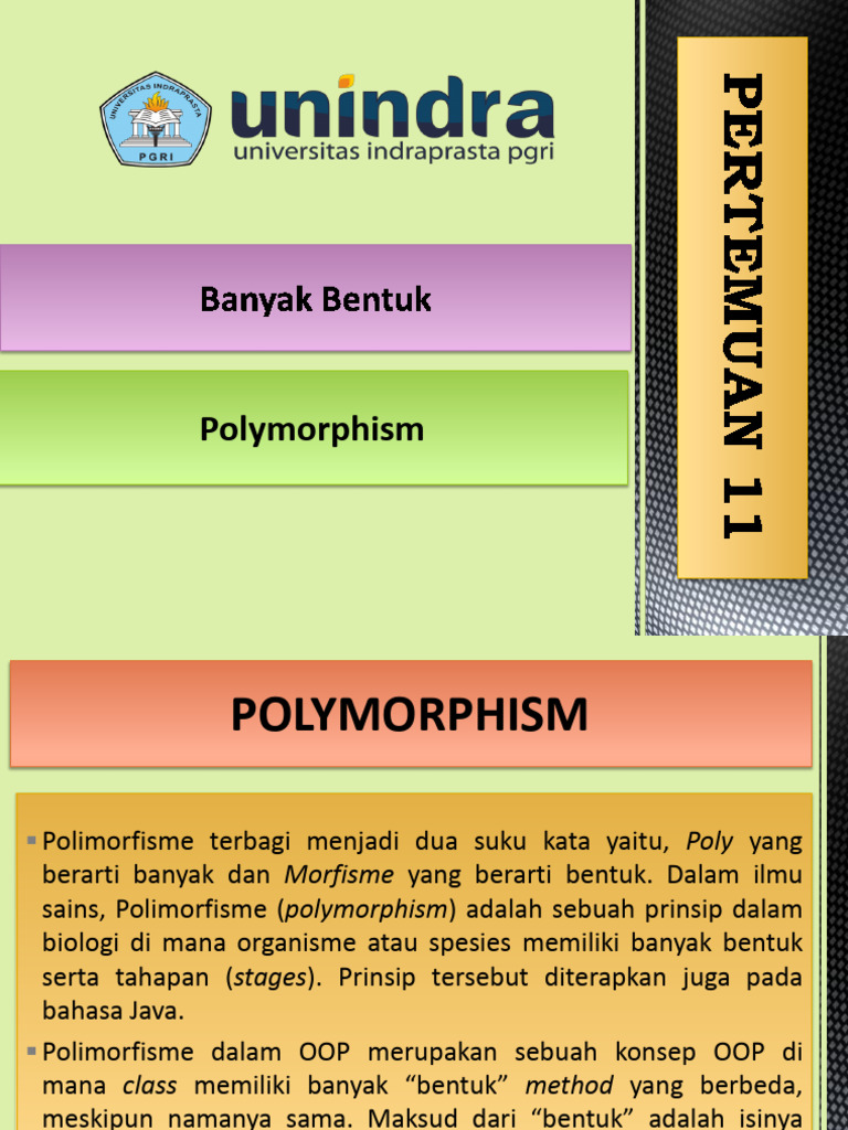 PERTEMUAN 11 Polymorphisme | PDF