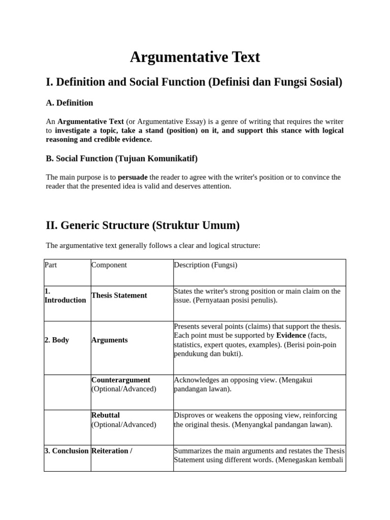 Understanding Argumentative Texts | PDF | Argument | Grammatical Tense