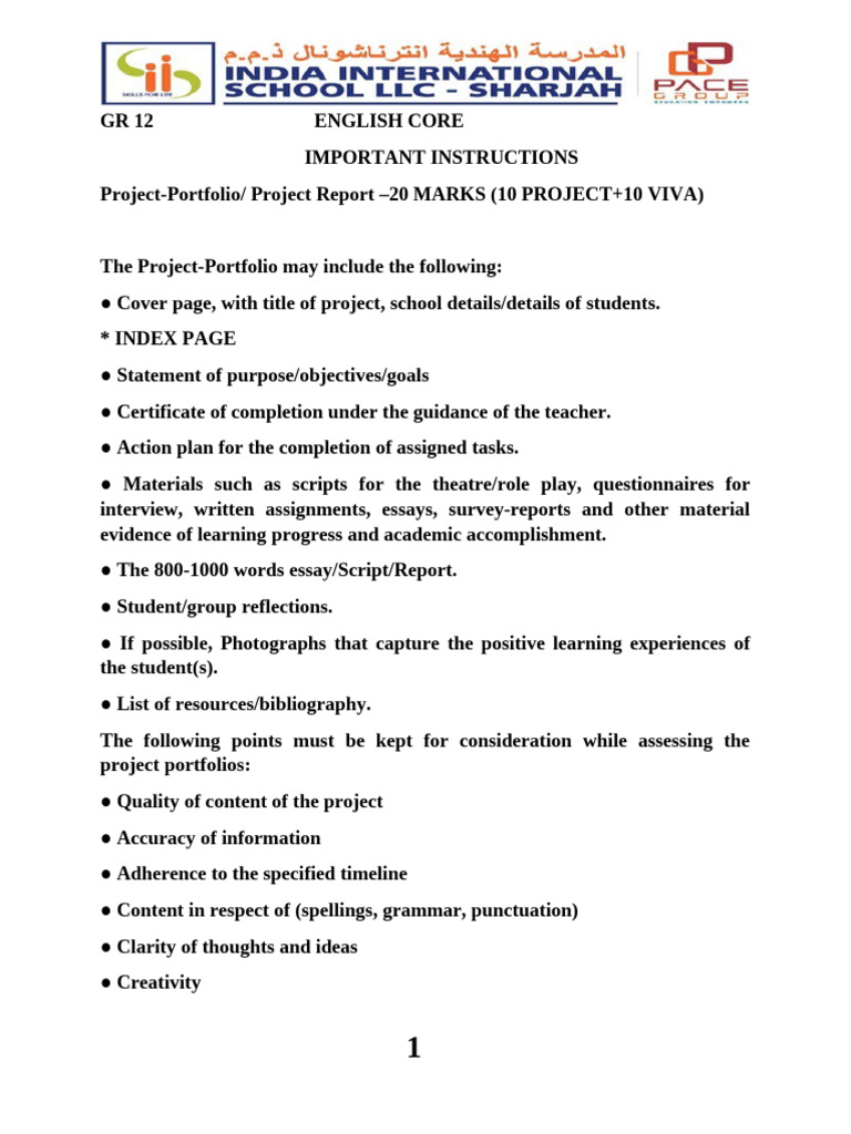GR 12 English Project Guidelines | PDF | Essays | English Language