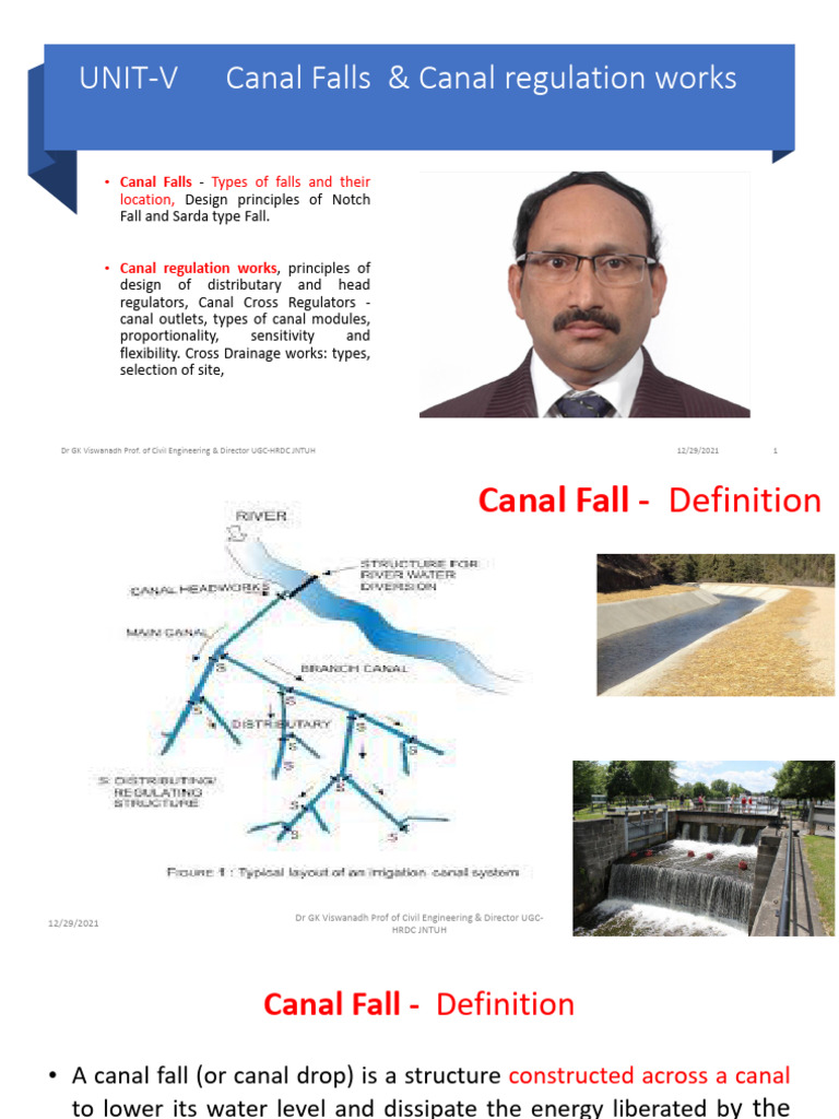 Canal Falls and Regulation Works Guide | PDF | Canal | Civil Engineering