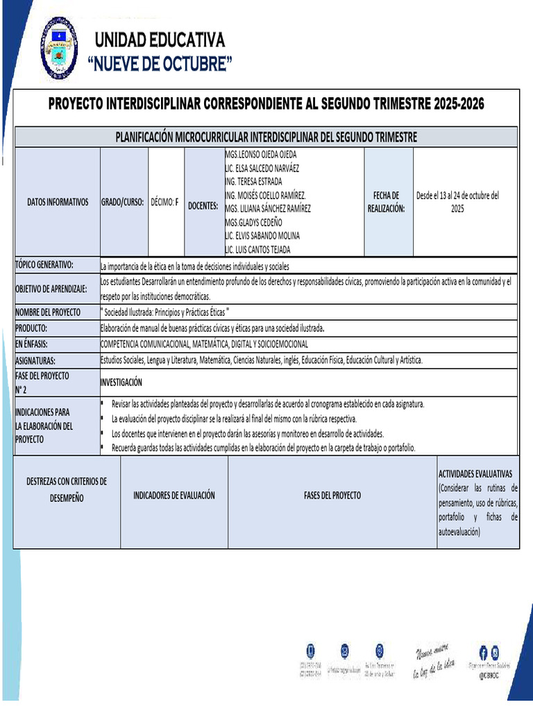 Proyecto Interd. Segundo Trimestre | PDF | Datos | Información