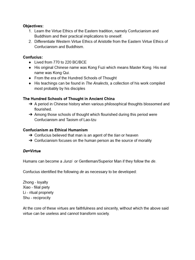 Eastern vs. Western Virtue Ethics Explained | PDF | Noble Eightfold ...