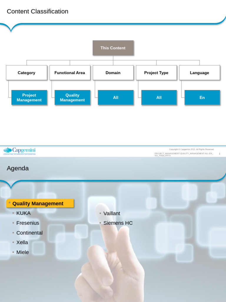 Capgemini Quality Management Process | PDF | Project Management ...