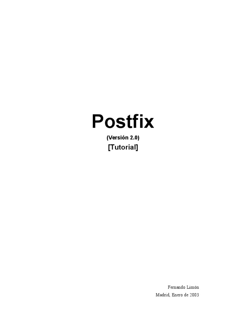 Tutorial Postfix | PDF