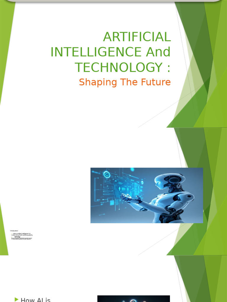 Artificial Intelligence and Technology:: Shaping The Future | PDF