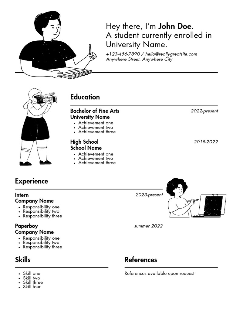 Student Resume and Presentation Template | PDF | Graphic Design ...