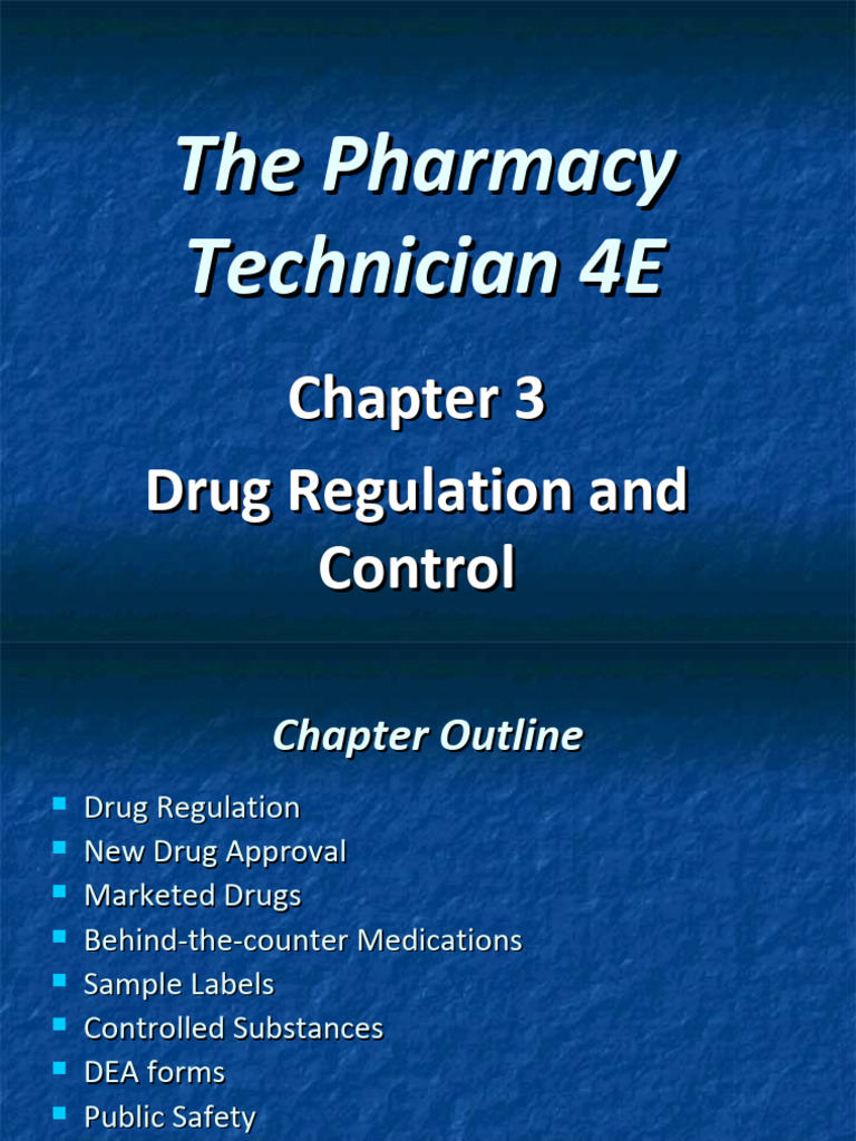 Drug Regulation and Control Overview | PDF | Over The Counter Drug ...