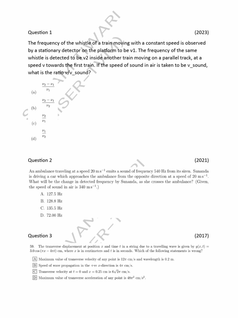 Waves Iat Pyq | PDF