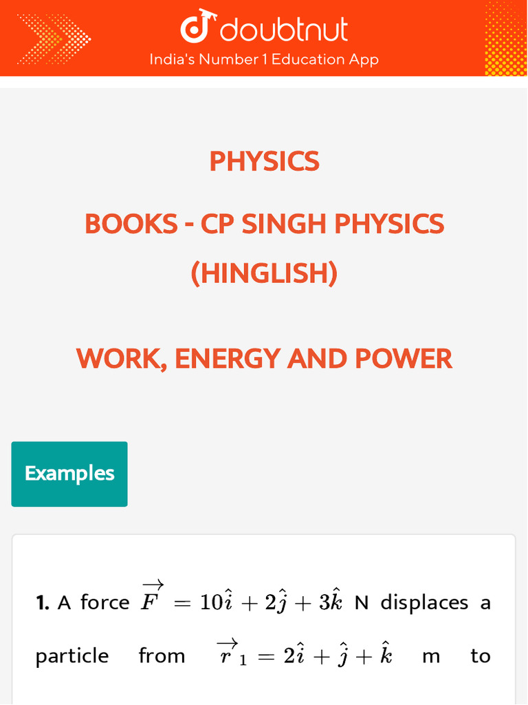 Work, Energy, and Power in Physics | PDF | Force | Friction