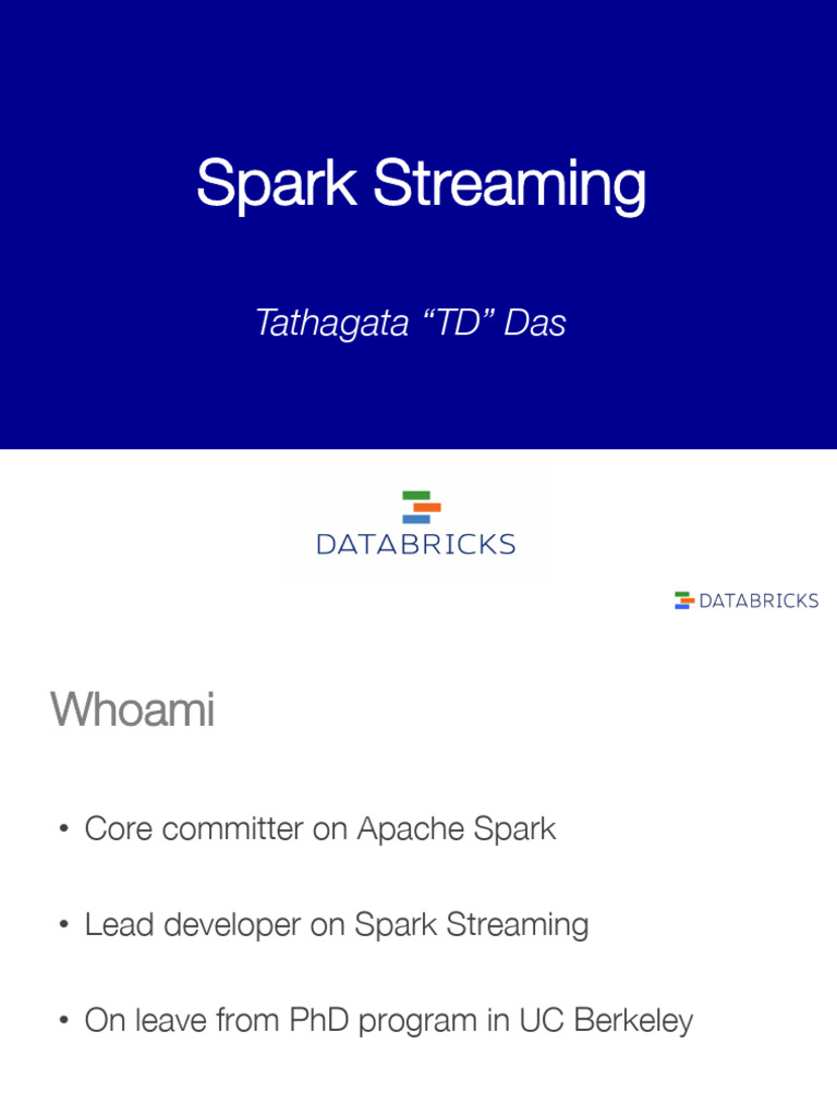Td Streaming | PDF | Apache Spark | Software