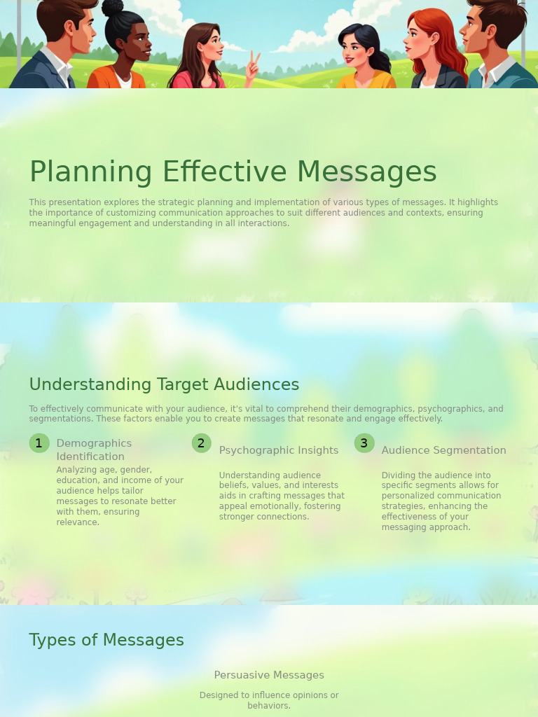 Planning Effective Messages | PDF | Communication | Market Segmentation