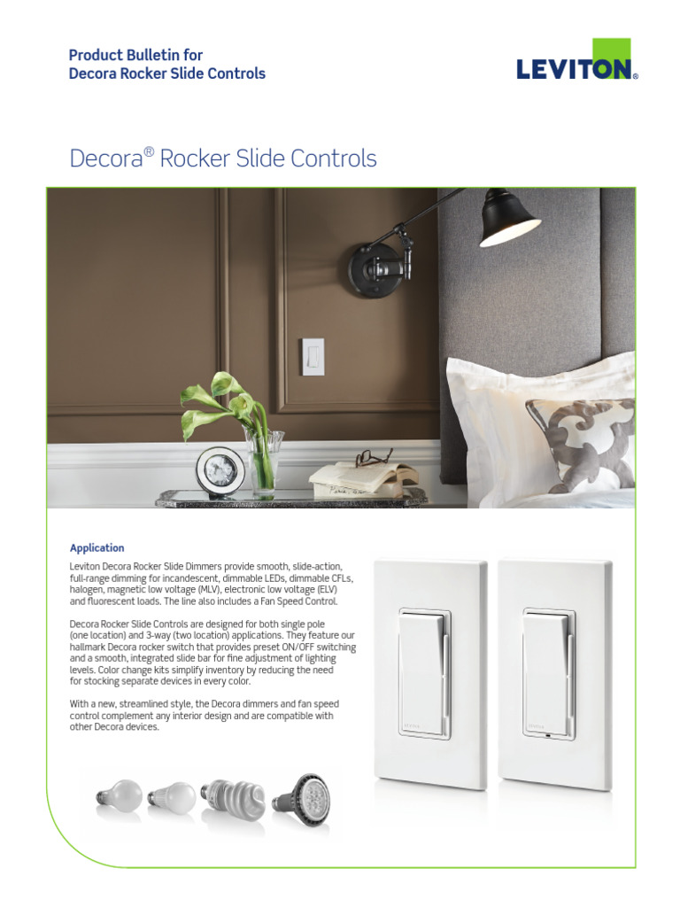Dimmer Decora | PDF | Compact Fluorescent Lamp | Fluorescent Lamp