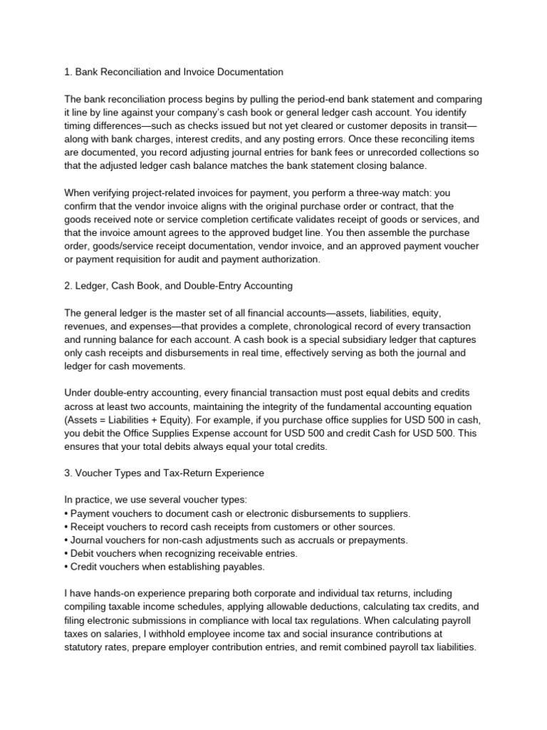 Bank Reconciliation & Financial Controls Guide | PDF | Debits And ...