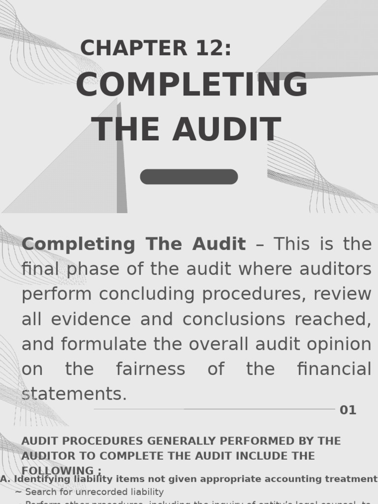 Final Audit Procedures and Opinions | PDF | Auditor's Report | Going ...
