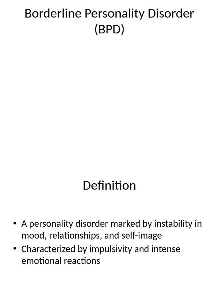 Understanding Borderline Personality Disorder | PDF
