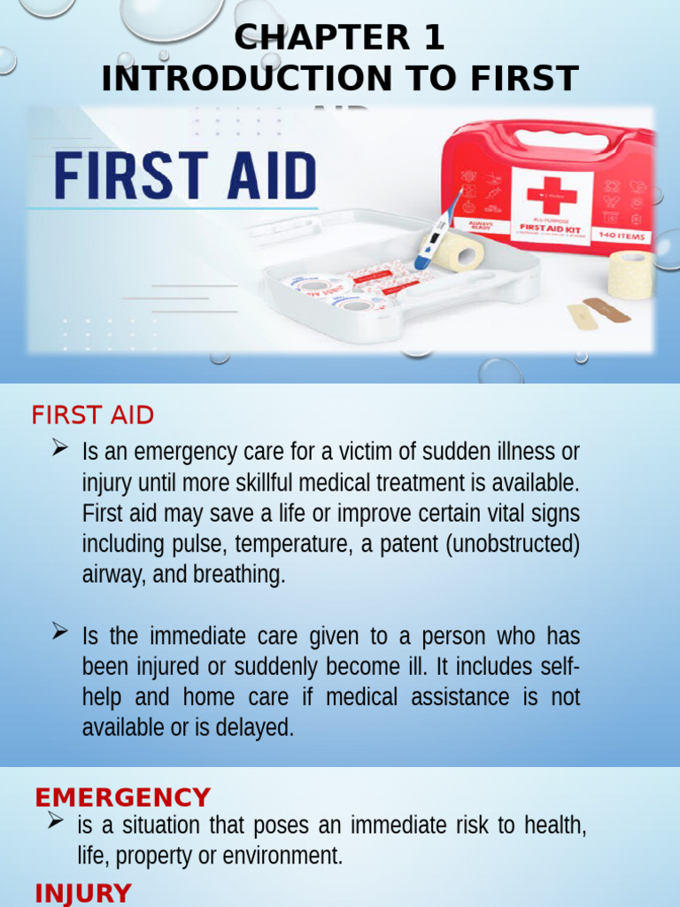 First Aid Basics and Emergency Care Guide | PDF | First Aid | Medical ...