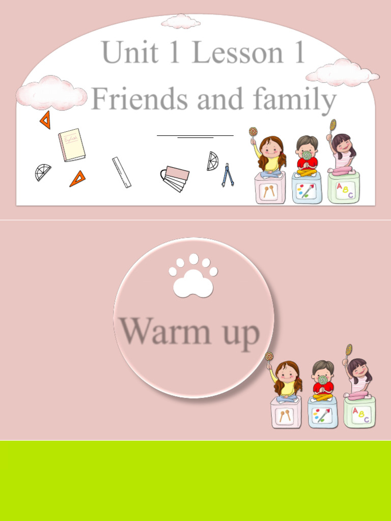 Unit 1 Lesson 1 Friends and Family | PDF
