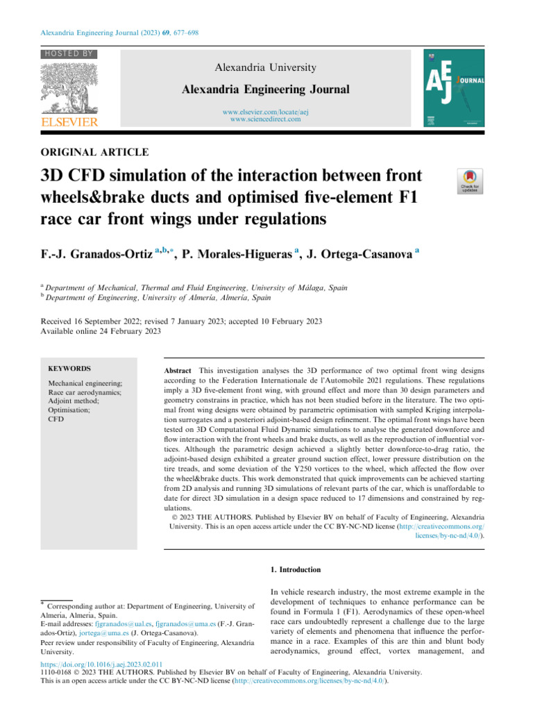 3D CFD Simulation of The Interaction Between Front Wheels&brake Ducts ...