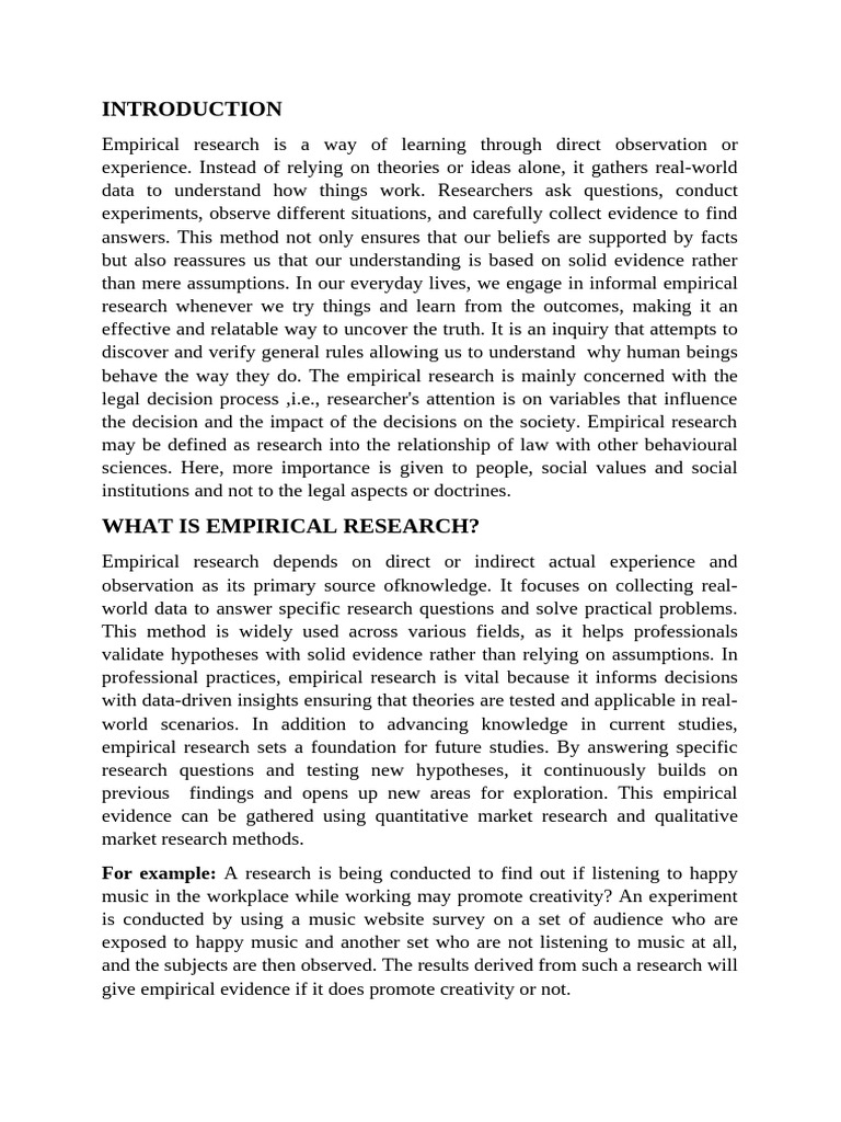 RM Project | PDF | Empirical Research | Methodology