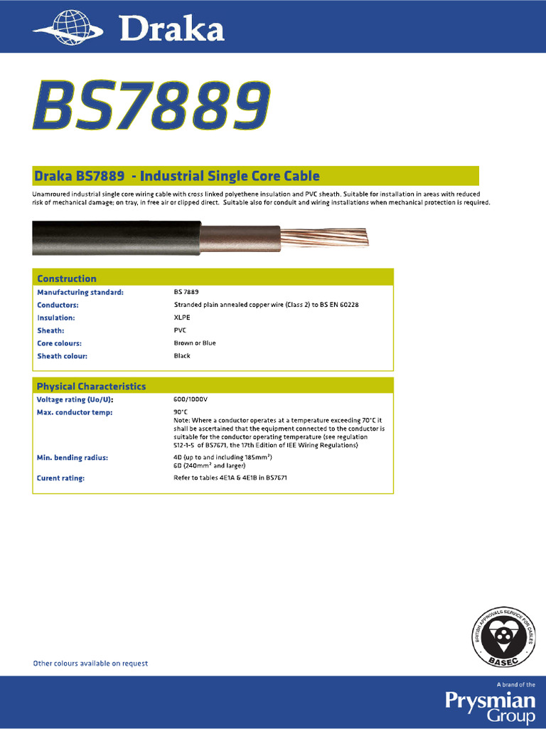 EL-EMS-004b - L.V. Cable With Sheath - Draka | PDF