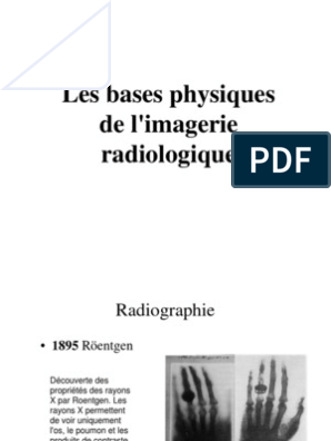 Base Radiologie | PDF | Radiographie | Rayon X