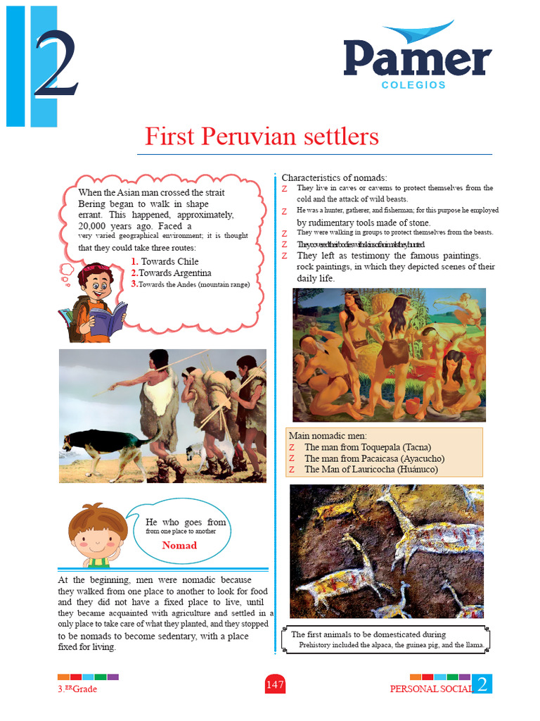 HP 3rd Grade S2 First Peruvian Settlers | PDF | Nomad | Peru