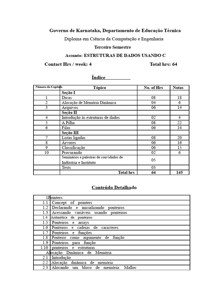 Estruturas de Dados em C: Guia Completo | PDF | Ponteiro (programação ...