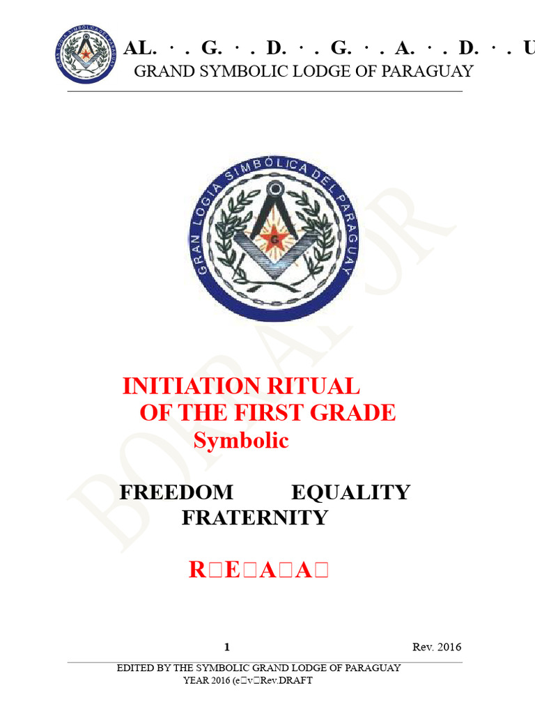 RITUAL INITIATION OF FIRST DEGREE - Complete 18 - 11 - 2016 | PDF ...
