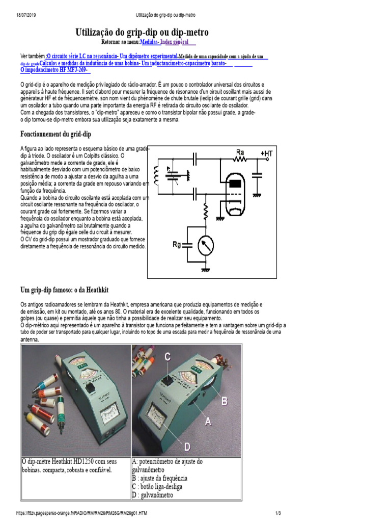 Como Usar Grip-Dip e Dip-Metro | PDF | Rede elétrica | Indutor
