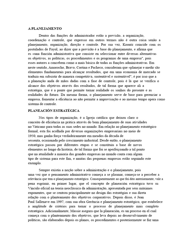 Resumo Planejamento Estratégico | PDF | Planejamento estratégico ...
