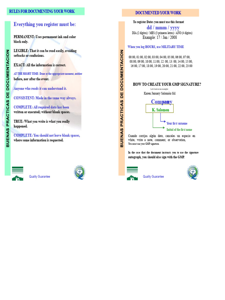 Work Documentation Guidelines | PDF